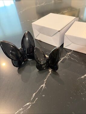 Black Butterfly Figurines - Set of 2